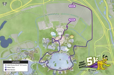 2018 runDisney Walt Disney World Marathon Weekend 5K Course Map