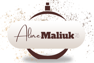 Simbolo Aline M<aliuk Psicoaromaterapeuta, perfumista e Neuropsicologia. Projetos aromatericos