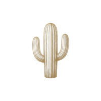 A golden saguaro cactus illustration with textured lines centered on a black background.