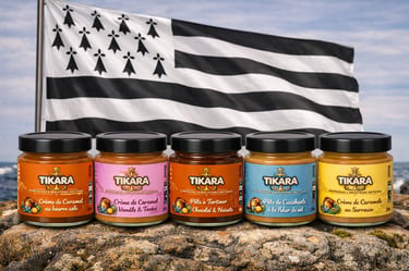 la gamme des pots de tartinables TIKARA
