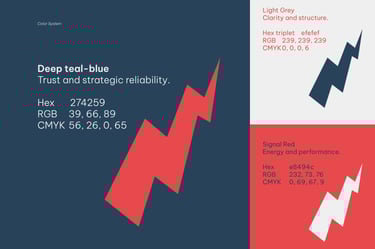 Color Palette Rockit consulting brand identity by Andrea Carrassi