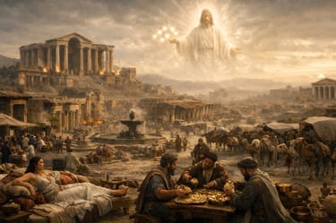 AI-generated graphic of the church of Sardis