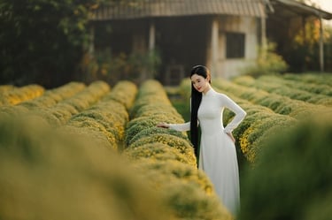 Bí quyết phối trang phục và trang điểm để có bộ ảnh hoa hoàn hảo