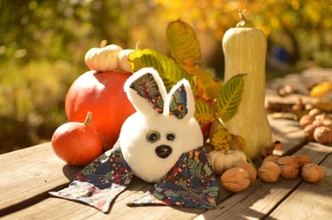 Peluche artisanale unique coloree