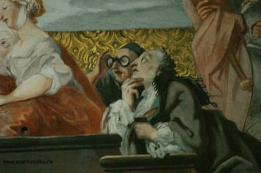 Deckengemälde Brille