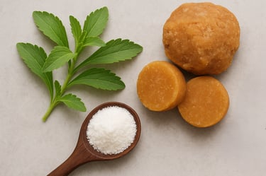 Stevia and jaggery as alternatives to sugar