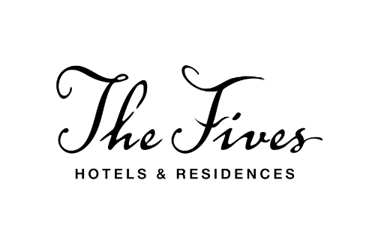 Solid black square image representing logo of The Fives Hotels & Residences