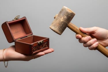Empty fancy box vs. simple functional tool.