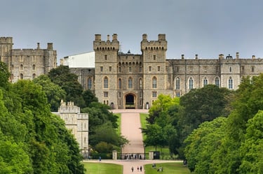 Windsor Castle majestic big walled Castle 