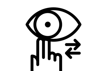 Logo / schéma du mouvement oculaire EMDR