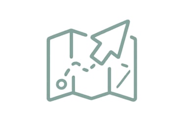 Icono de dirección y foco para la reinvención profesional tras perder el empleo.