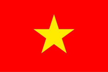 Vietnam flag with a red background and yellow star