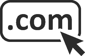 a vector icon of a .com image