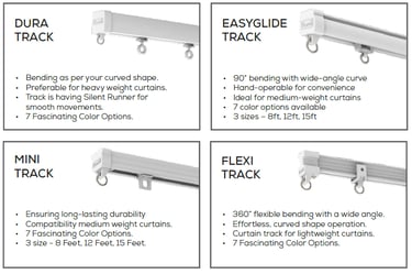 a series of four different types of track track track track track track track track track