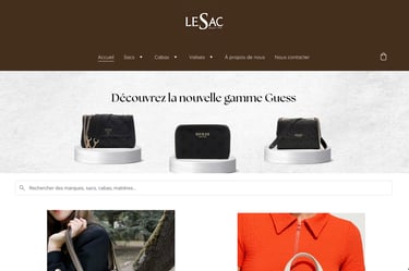 a woman's handbag and purse on a website