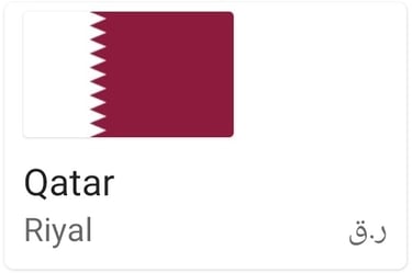 Qatari Riyal currency note - QAR - Qatar money image