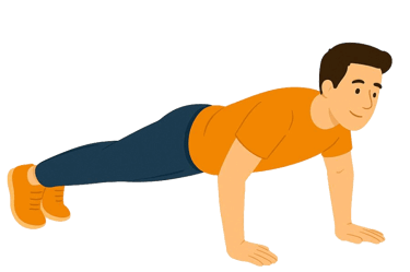 man som gör armhävning