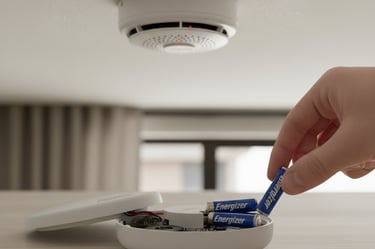 how do you change battery in smoke alarm AAA battery