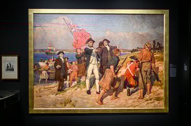 The exhibition 65,000 years, a short history of Australian art in Melbourne