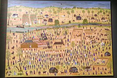 The exhibition 65,000 years, a short history of Australian art in Melbourne