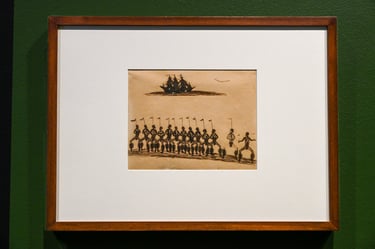 The exhibition 65,000 years, a short history of Australian art in Melbourne