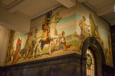 Mural in the State Library Victoria in Melbourne