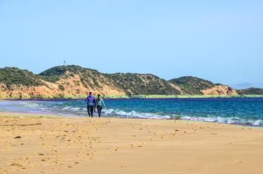 Walking on the beach at Point Nepean National Park
