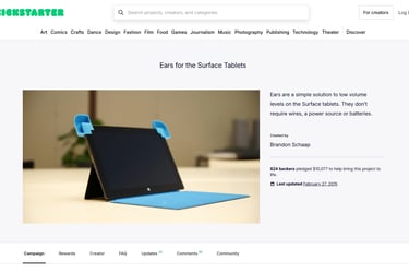 Kickstarter project international sourcing