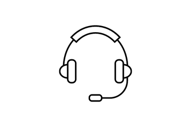 Ícono negro de un megáfono, representando telemarketing y comunicación directa con clientes.