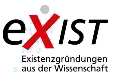 EXIST Logo – Förderprogramm für innovative Gründungen, unterstützt das Startup Sizeless