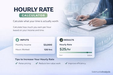 side hustle hourly rate calculator