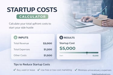 side hustle startup cost calculator