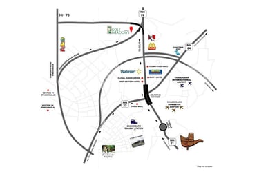 ATS Gold Meadows Lifestyle Derabassi Location Map
