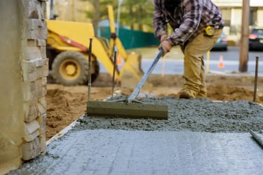 Concrete Contractors paving concrete walkway in Columbia, SC