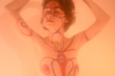 body painting, endless spiral