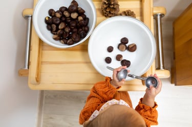 transvasement avec des marrons