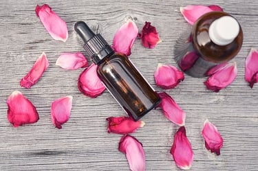 Aromatherapie rozen etherische olie