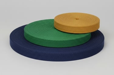 Herringbone flat woven paper ribbon for eco-friendly paper bag handles