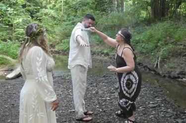 Spellbound Ceremonies in-creek private handfasting smudging saging