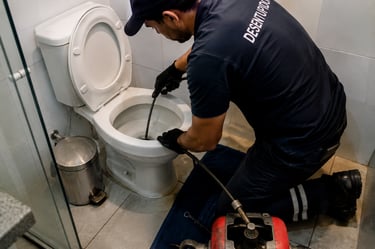 Serviços de desentupimento de vasos sanitários