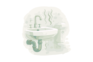 Lavabo que desprende malos olores.