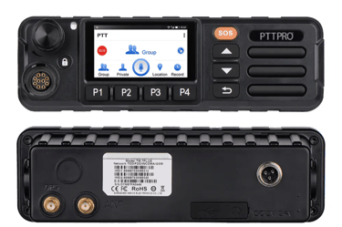Radio vehicular móvil PoC Inrico TM-7Plus 4G LTE para instalación en camiones y patrullas