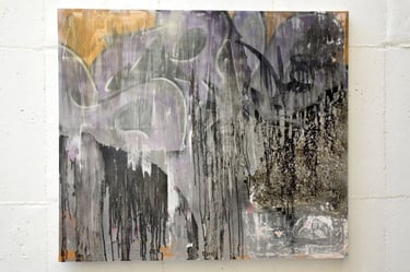 Kende, Purple Sell, 2010, mixed media on canvas
