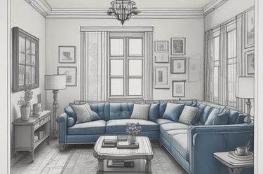 Bright living room with modern inventory