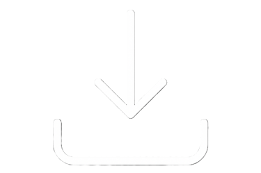 a white arrow down arrow into a tray