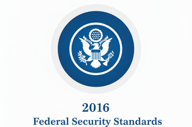 United States Great Seal emblem for 2016 Federal Security Standards and government compliance.