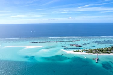 LUX South Ari Atoll Maldives arial view