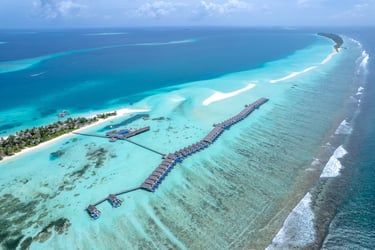 LUX South Ari Atoll Maldives arial view