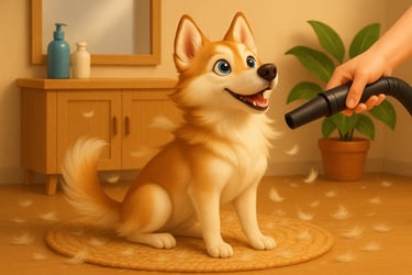 Prestation : Libre service, Mascotte Valkya de M. É câline salon de toilettage 