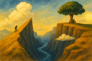 Existential Crisis Trench metaphorical art used for education in a writing masterclass course on Udemy.